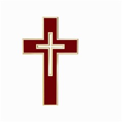 Red Christian Cross Small Garden Flag (two Sides) by igorsin