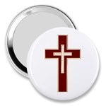 Red Christian cross 3  Handbag Mirror Front