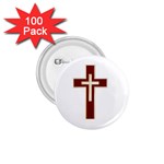 Red Christian cross 1.75  Button (100 pack)  Front