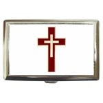 Red Christian cross Cigarette Money Case Front