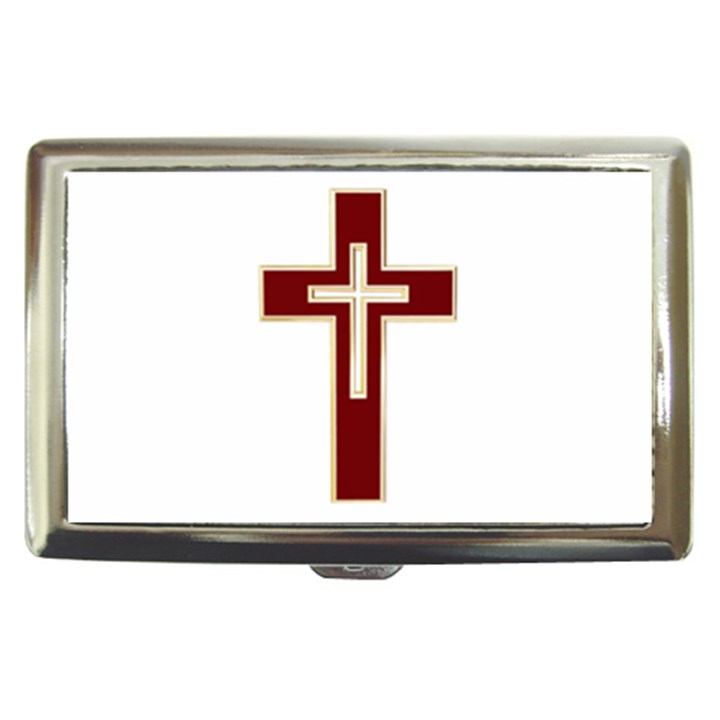 Red Christian cross Cigarette Money Case