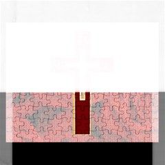 Red Christian Cross Jigsaw Puzzle (rectangular) by igorsin