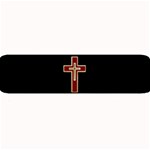 Red Christian cross Large Bar Mat 32 x8.5  Bar Mat