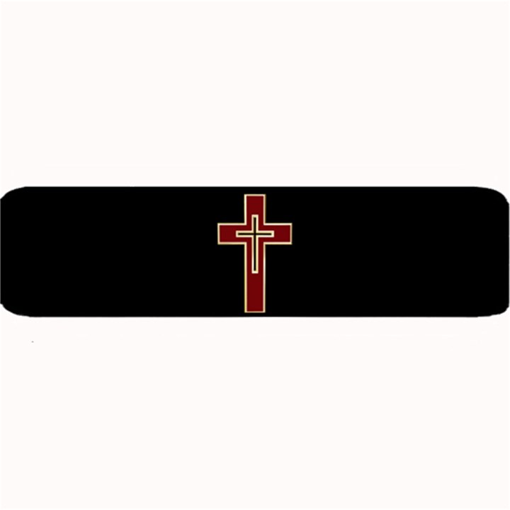 Red Christian cross Large Bar Mat