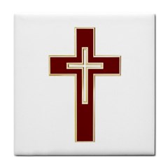 Red Christian Cross Face Towel by igorsin