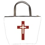 Red Christian cross Bucket Bag Back