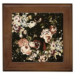 Dark Roses Framed Tiles