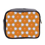 Orange Floral Mini Travel Toiletry Bag (Two Sides) Back