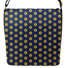 Blue Yellow Flap Closure Messenger Bag (small)