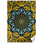 Blue floral fractal Canvas 12  x 18   11.88 x17.36  Canvas - 1