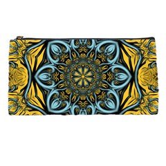 Blue Floral Fractal Pencil Cases by igorsin