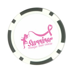 Survivor Stronger Than Cancer Pink Ribbon Poker Chip (10 Pack) by breastcancerstuff