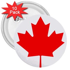 Style 1 3  Buttons (10 Pack)  by TheGreatNorth