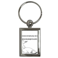 Better To Take Time To Think Key Chains (rectangle)  by mouse