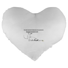 Better To Take Time To Think Large 19  Premium Flano Heart Shape Cushions