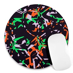 Broken Pieces Round Mousepad by LalyLauraFLM