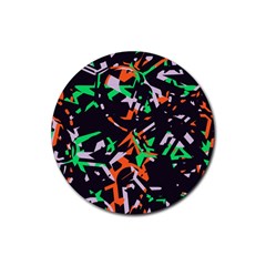 Broken Pieces Rubber Coaster (round) by LalyLauraFLM