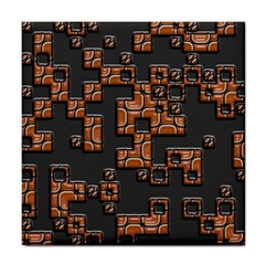 Brown Pieces Tile Coaster by LalyLauraFLM