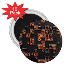 Brown Pieces 2 25  Magnet (10 Pack)