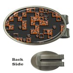 Brown pieces Money Clip (Oval) Front