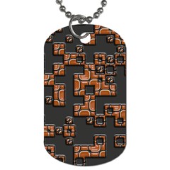 Brown Pieces Dog Tag (two Sides)