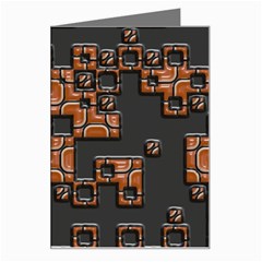 Brown Pieces Greeting Card