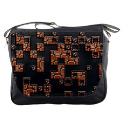 Brown Pieces Messenger Bag by LalyLauraFLM