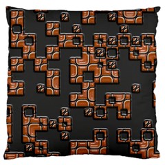 Brown Pieces Large Cushion Case (two Sides) by LalyLauraFLM