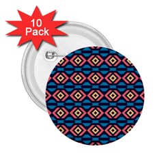 Rhombus  Pattern 2 25  Button (10 Pack) by LalyLauraFLM