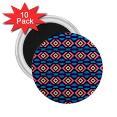 Rhombus  Pattern 2 25  Magnet (10 Pack) by LalyLauraFLM