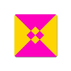 Yellow Pink Shapes Magnet (square)