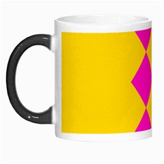 Yellow Pink Shapes Morph Mug by LalyLauraFLM