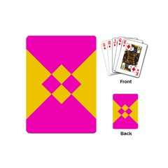 Yellow Pink Shapes Playing Cards (mini)