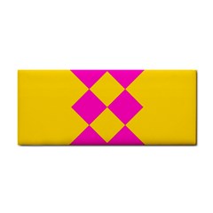 Yellow Pink Shapes Hand Towel