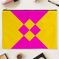 Yellow Pink Shapes Cosmetic Bag (xxxl)