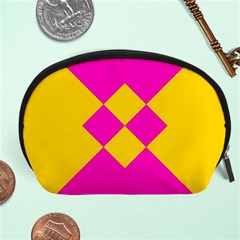 Yellow Pink Shapes Accessory Pouch