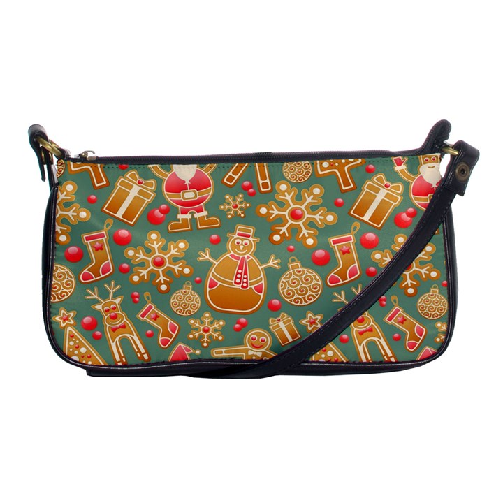 Santa and Friends Pattern Shoulder Clutch Bags