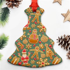 Santa And Friends Pattern Ornament (christmas Tree)