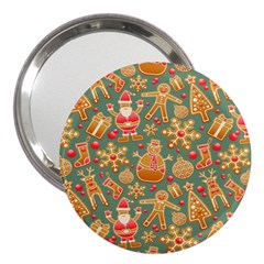 Santa And Friends Pattern 3  Handbag Mirrors by LovelyDesigns4U