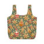 Santa and Friends Pattern Full Print Recycle Bags (M)  Back