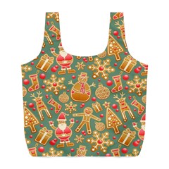 Santa And Friends Pattern Full Print Recycle Bags (l) 