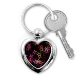 Sparkly Stars Pattern Key Chains (Heart)  Front