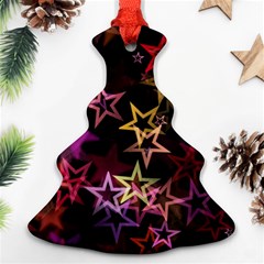 Sparkly Stars Pattern Christmas Tree Ornament (2 Sides)