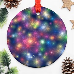 Sparkling Lights Pattern Ornament (round) 