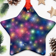 Sparkling Lights Pattern Ornament (star) 