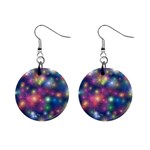 Sparkling Lights Pattern Mini Button Earrings Front