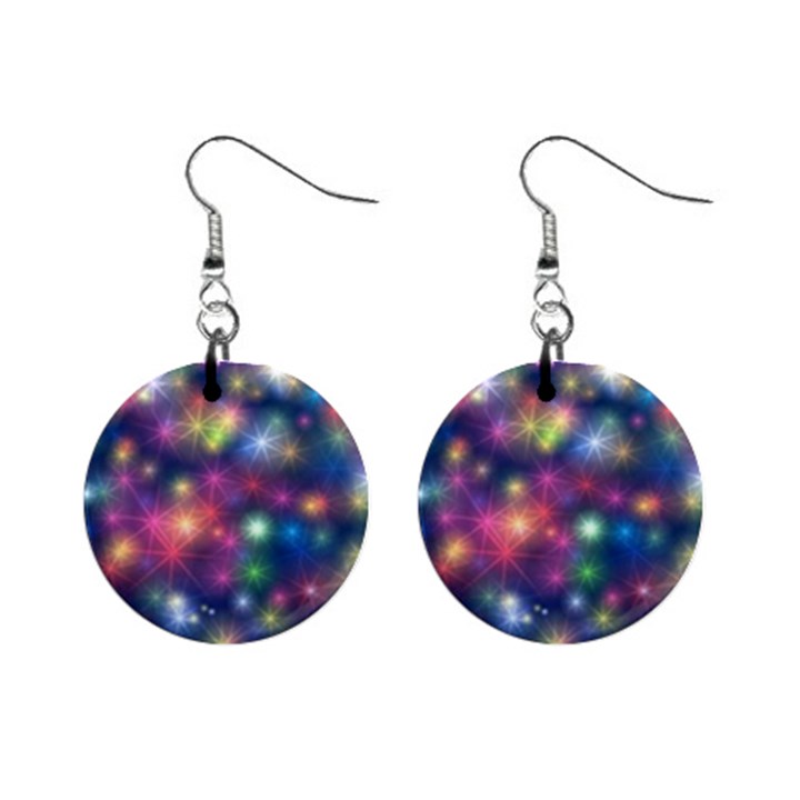 Sparkling Lights Pattern Mini Button Earrings