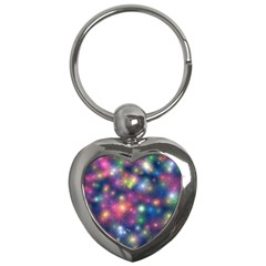 Sparkling Lights Pattern Key Chains (heart)  by LovelyDesigns4U