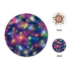 Sparkling Lights Pattern Playing Cards (round) 