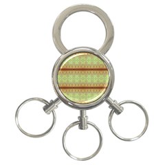 Aztec Pattern 3-ring Key Chain by LalyLauraFLM